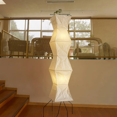 Rice Paper Floor Lamp – Minimalist Soft Glow Lighting for a Tranquil Ambience