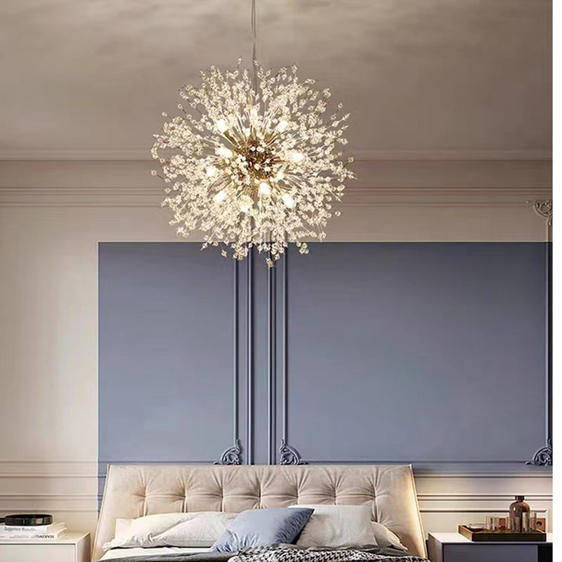 Crystal LED Pendant Light – Modern Pusteblume-Inspired Chandelier