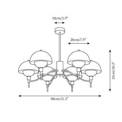 French Bubble Cream Chandelier – Elegant Glass & Crystal Pendant Light