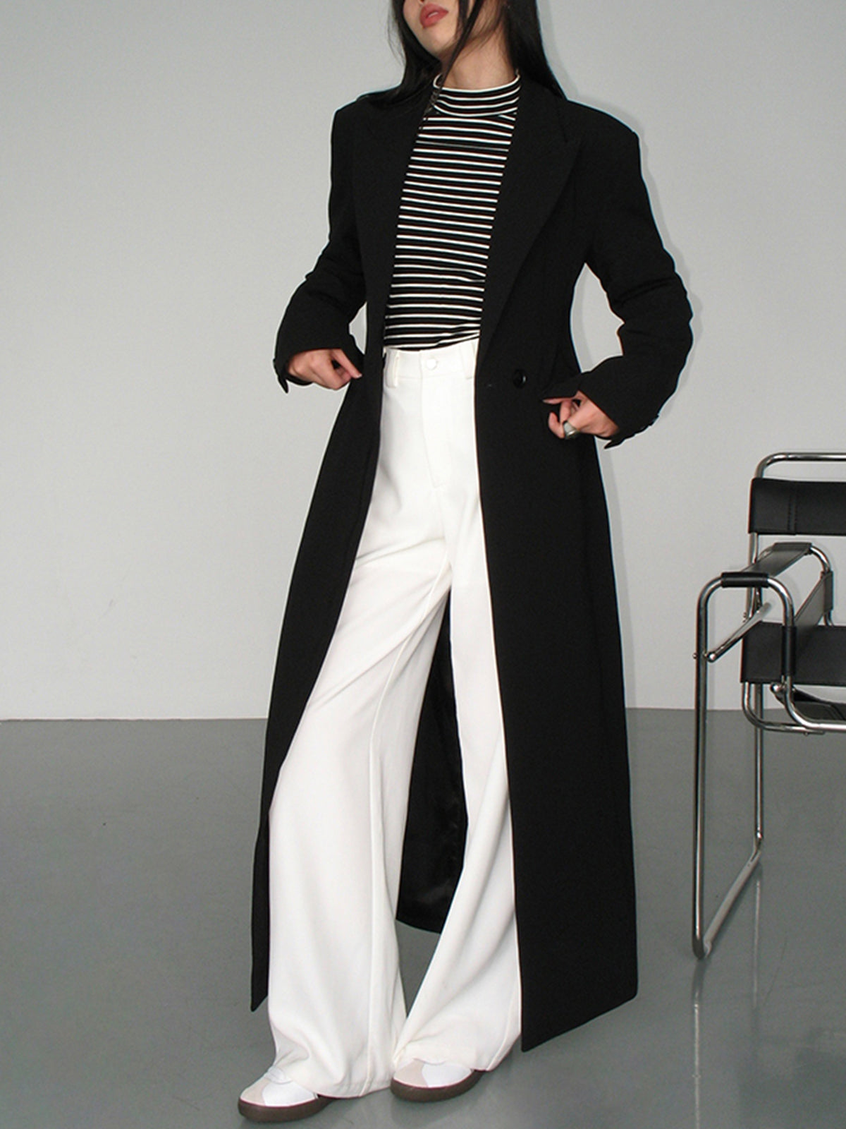 Elisa Long Black Coat – Timeless Elegance & Winter Warmth