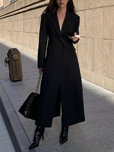 Elisa Long Black Coat – Timeless Elegance & Winter Warmth