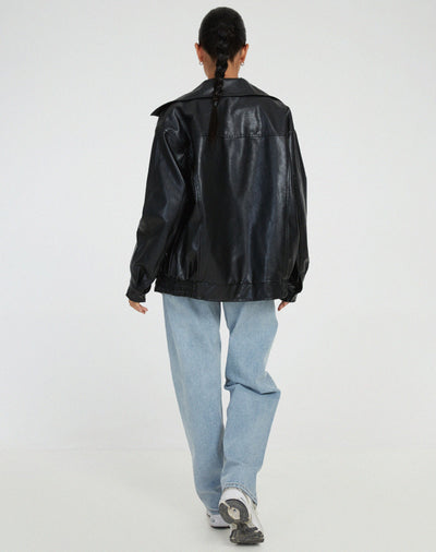 Oversized Leather Jacket for Women – Timeless Elegance and Comfort