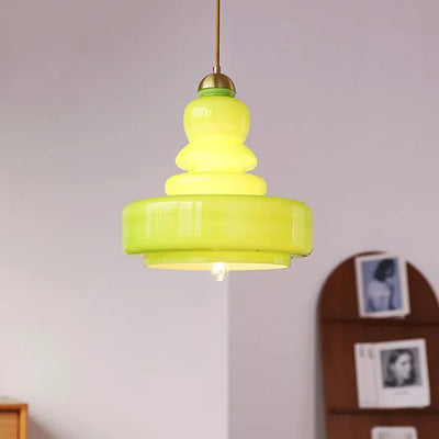Bauhaus Pumpkin Glass Pendant Light – A Playful Twist on Timeless Elegance