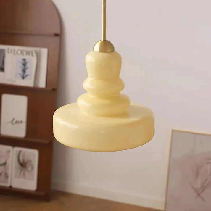 Bauhaus Pumpkin Glass Pendant Light – A Playful Twist on Timeless Elegance
