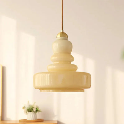 Bauhaus Pumpkin Glass Pendant Light – A Playful Twist on Timeless Elegance
