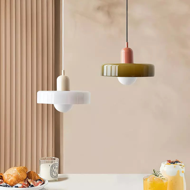 Bauhaus Pendant Light – A Timeless Fusion of Stained Glass & Modern Functionality