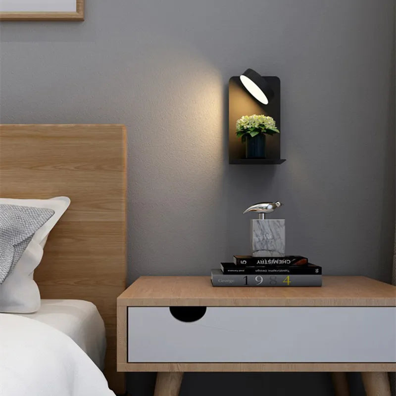 LumaWall | Dimmable LED Wall Lamp with USB Charging Port for Bedroom