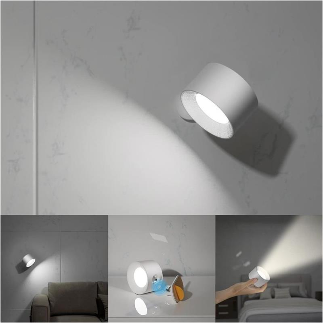 Luma360 - Wireless Rotating Wall Lamp for Total Lighting Freedom