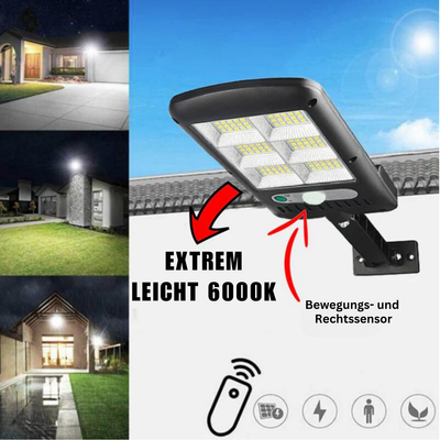 IlluminateSolar 6000K LED Street Light – Solar-Powered Outdoor Security Light with Motion Sensor
