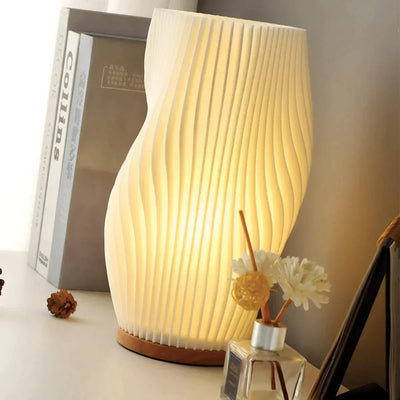 Serene Wavecrest Lamp – Modern Elegance with Adjustable Dimming & USB Power