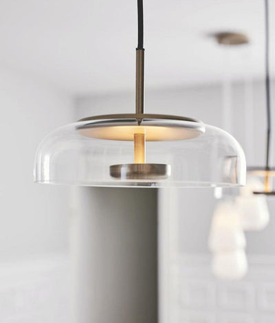 Solara Pendant Light – Elegant Brass & Glass LED Hanging Lamp