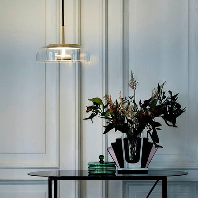 Solara Pendant Light – Elegant Brass & Glass LED Hanging Lamp
