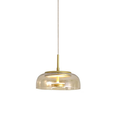 Solara Pendant Light – Elegant Brass & Glass LED Hanging Lamp