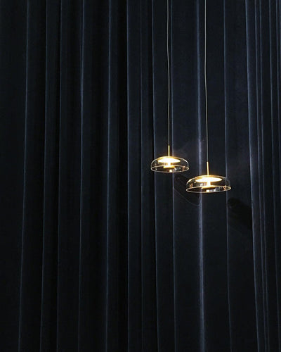 Solara Pendant Light – Elegant Brass & Glass LED Hanging Lamp