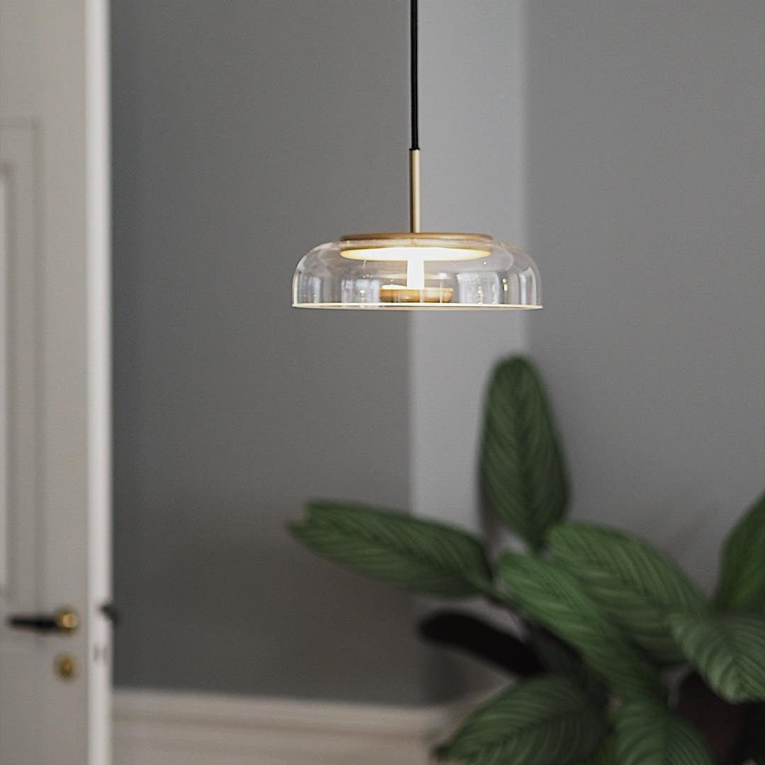Solara Pendant Light – Elegant Brass & Glass LED Hanging Lamp