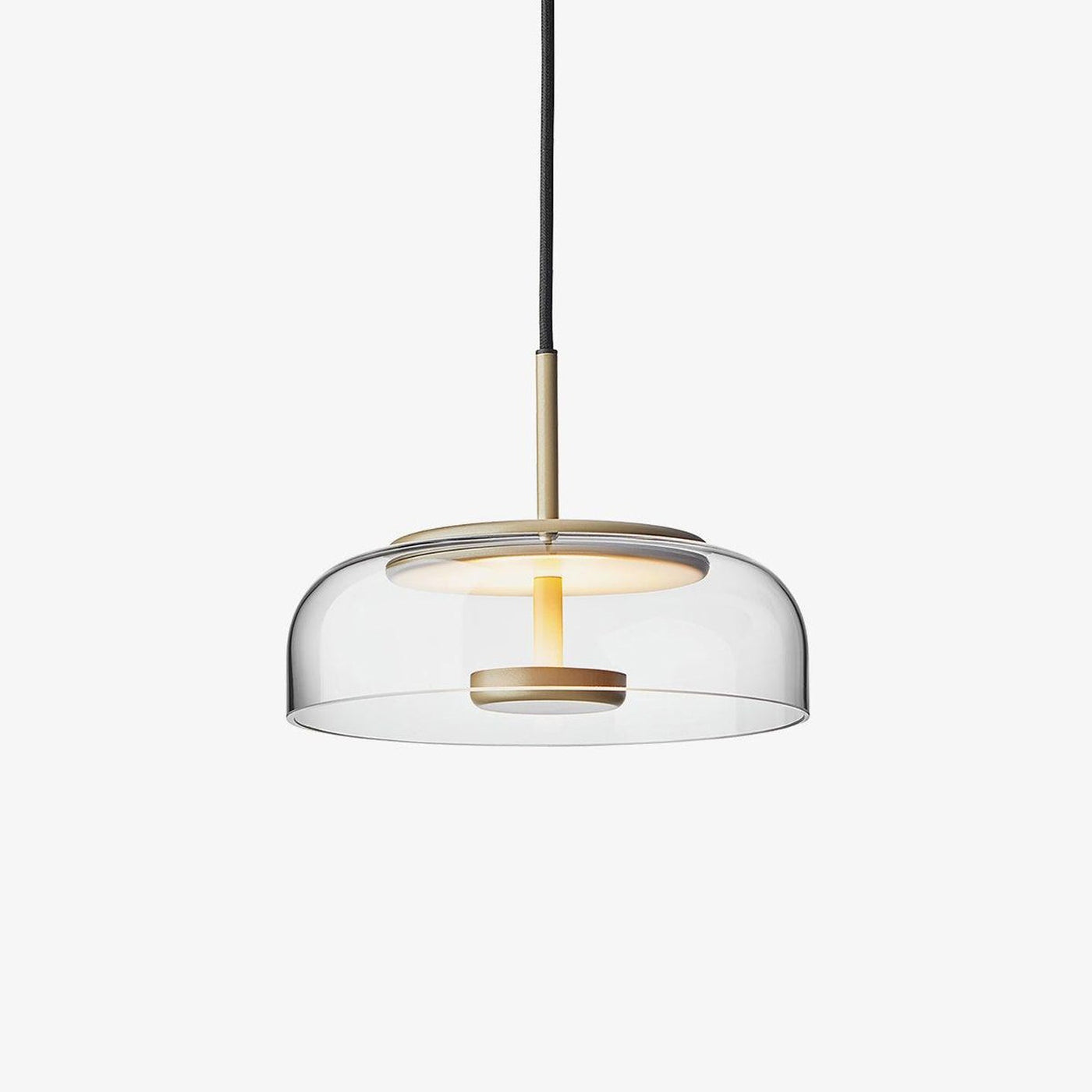 Solara Pendant Light – Elegant Brass & Glass LED Hanging Lamp
