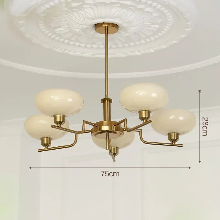 Bauhaus Medieval Ceiling Lamp – Retro Nordic LED Chandelier