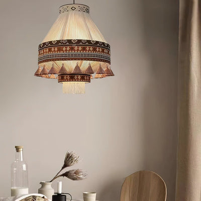 Bohemian Fringe Pendant Light – A Blend of Art and Elegance