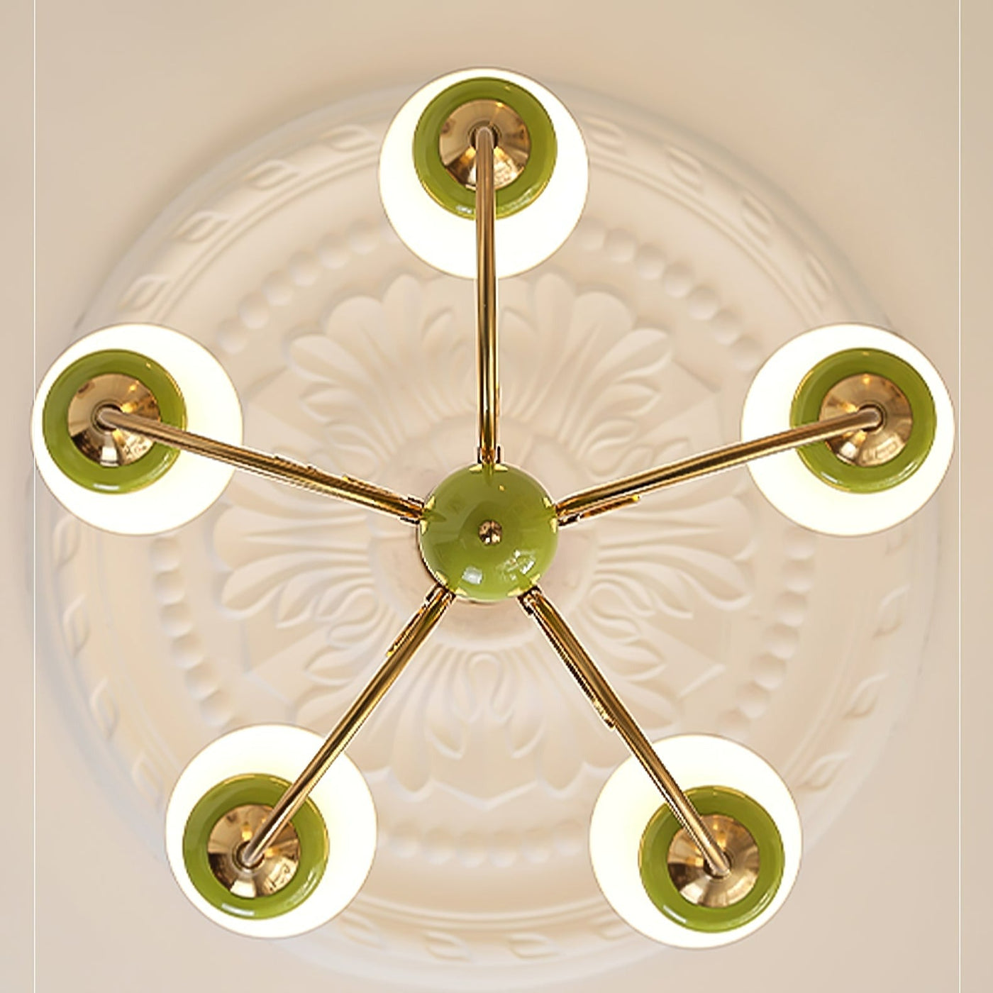 Onyx Chandelier – Elegant Green Glass Lighting for a Sophisticated Ambience