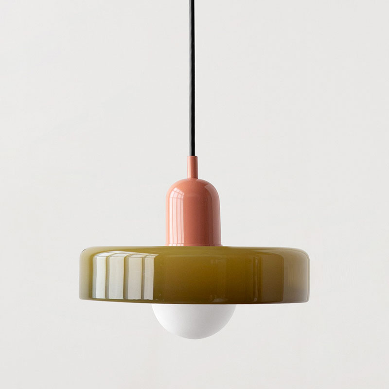 Bauhaus Pendant Light – A Timeless Fusion of Stained Glass & Modern Functionality