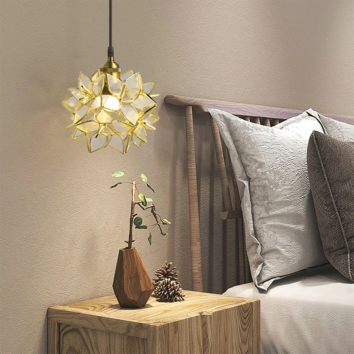 Capiz Shell Pendant Light – Handcrafted Elegance with Natural Translucence