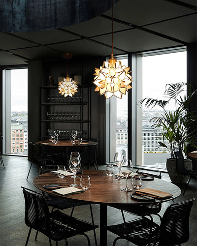 Capiz Shell Pendant Light – Handcrafted Elegance with Natural Translucence