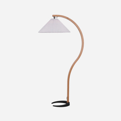 Caprani Floor Lamp – Scandinavian Design with Wood & Linen Shade