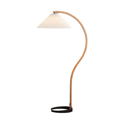 Caprani Floor Lamp – Scandinavian Design with Wood & Linen Shade