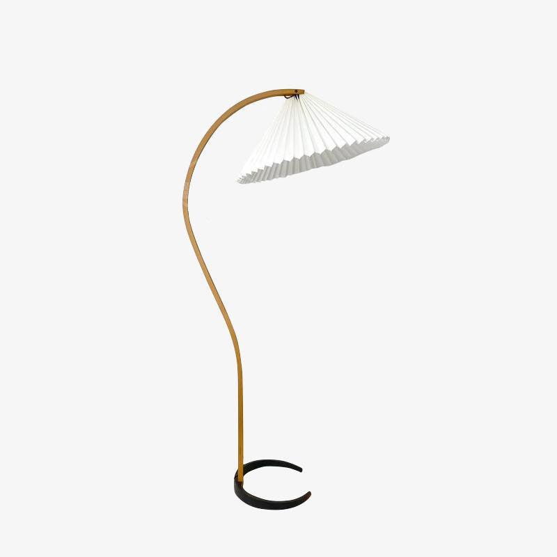 Caprani Floor Lamp – Scandinavian Design with Wood & Linen Shade