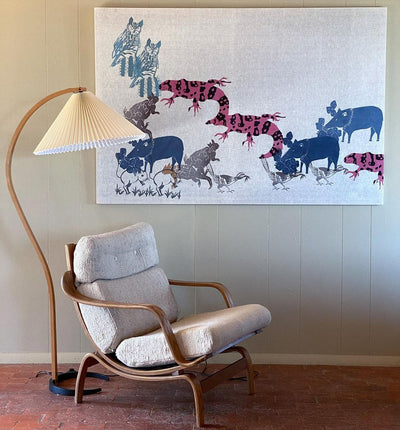Caprani Floor Lamp – Scandinavian Design with Wood & Linen Shade