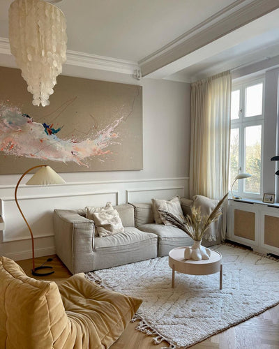 Caprani Floor Lamp – Scandinavian Design with Wood & Linen Shade