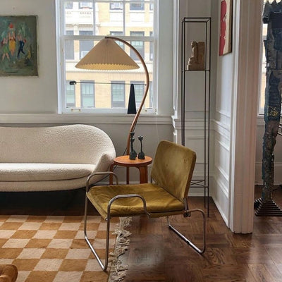 Caprani Floor Lamp – Scandinavian Design with Wood & Linen Shade