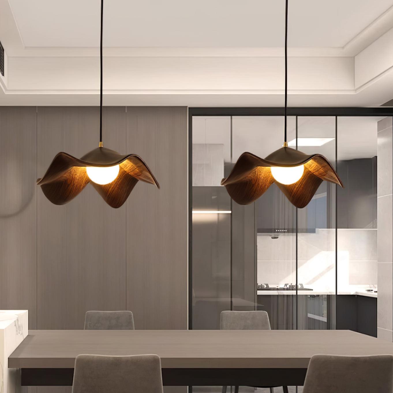 Casia Unique Pendant Light – Nature-Inspired Lotus Leaf Ceiling Lamp