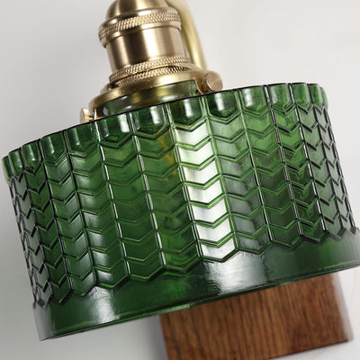 Camela Wall Light – Rustic Glass & Wood Wall Lamp with Vintage Charm