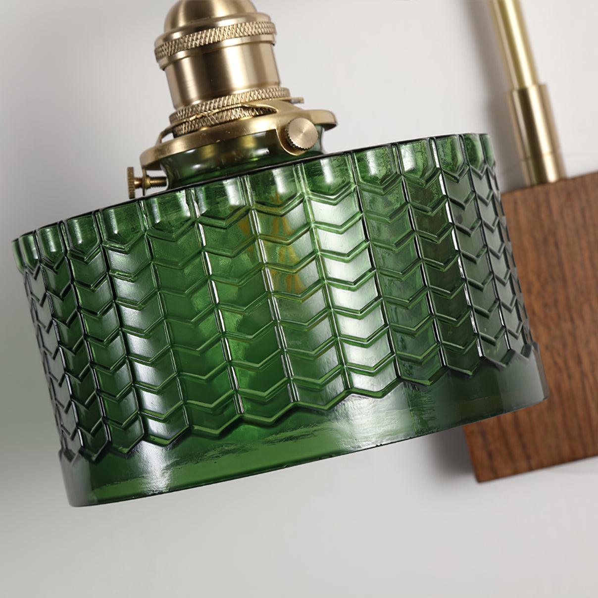 Camela Wall Light – Rustic Glass & Wood Wall Lamp with Vintage Charm