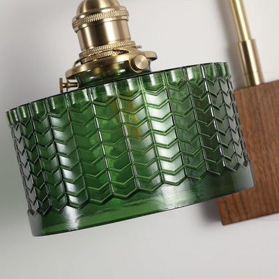 Camela Wall Light – Rustic Glass & Wood Wall Lamp with Vintage Charm