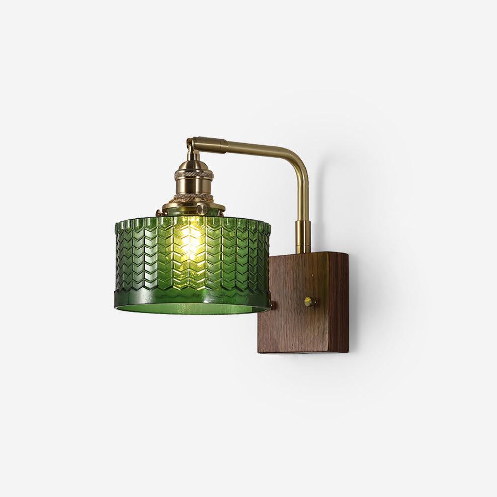 Camela Wall Light – Rustic Glass & Wood Wall Lamp with Vintage Charm