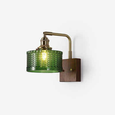 Camela Wall Light – Rustic Glass & Wood Wall Lamp with Vintage Charm