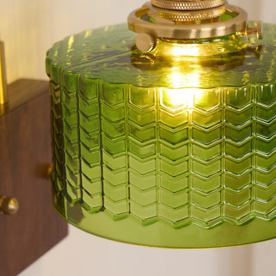 Camela Wall Light – Rustic Glass & Wood Wall Lamp with Vintage Charm