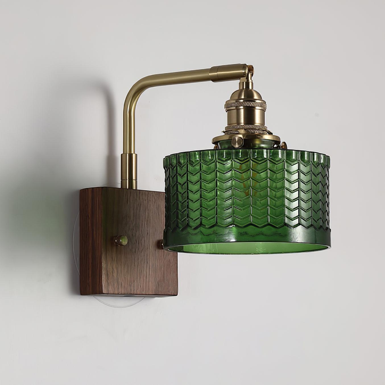 Camela Wall Light – Rustic Glass & Wood Wall Lamp with Vintage Charm