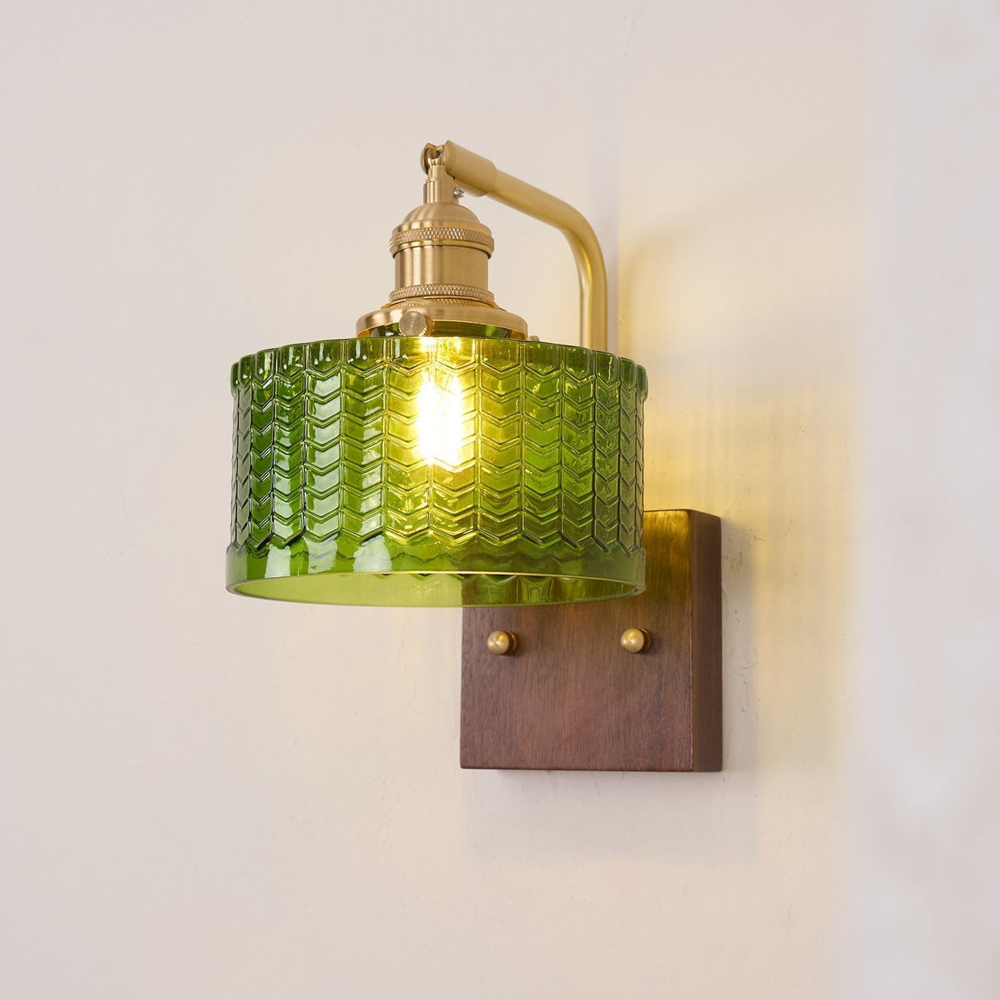 Camela Wall Light – Rustic Glass & Wood Wall Lamp with Vintage Charm