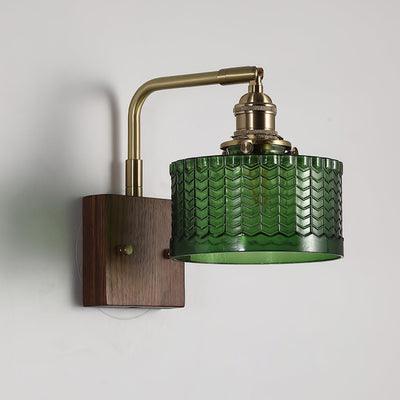 Camela Wall Light – Rustic Glass & Wood Wall Lamp with Vintage Charm