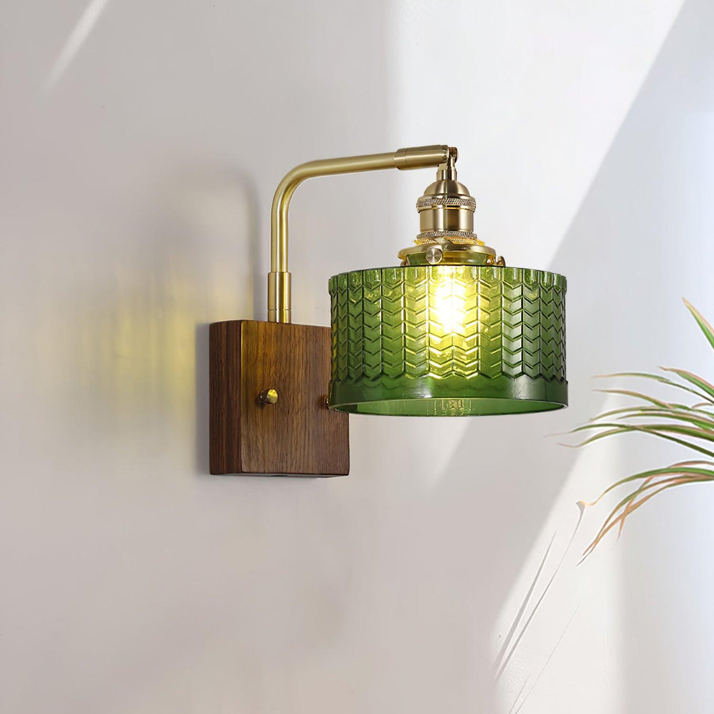 Camela Wall Light – Rustic Glass & Wood Wall Lamp with Vintage Charm