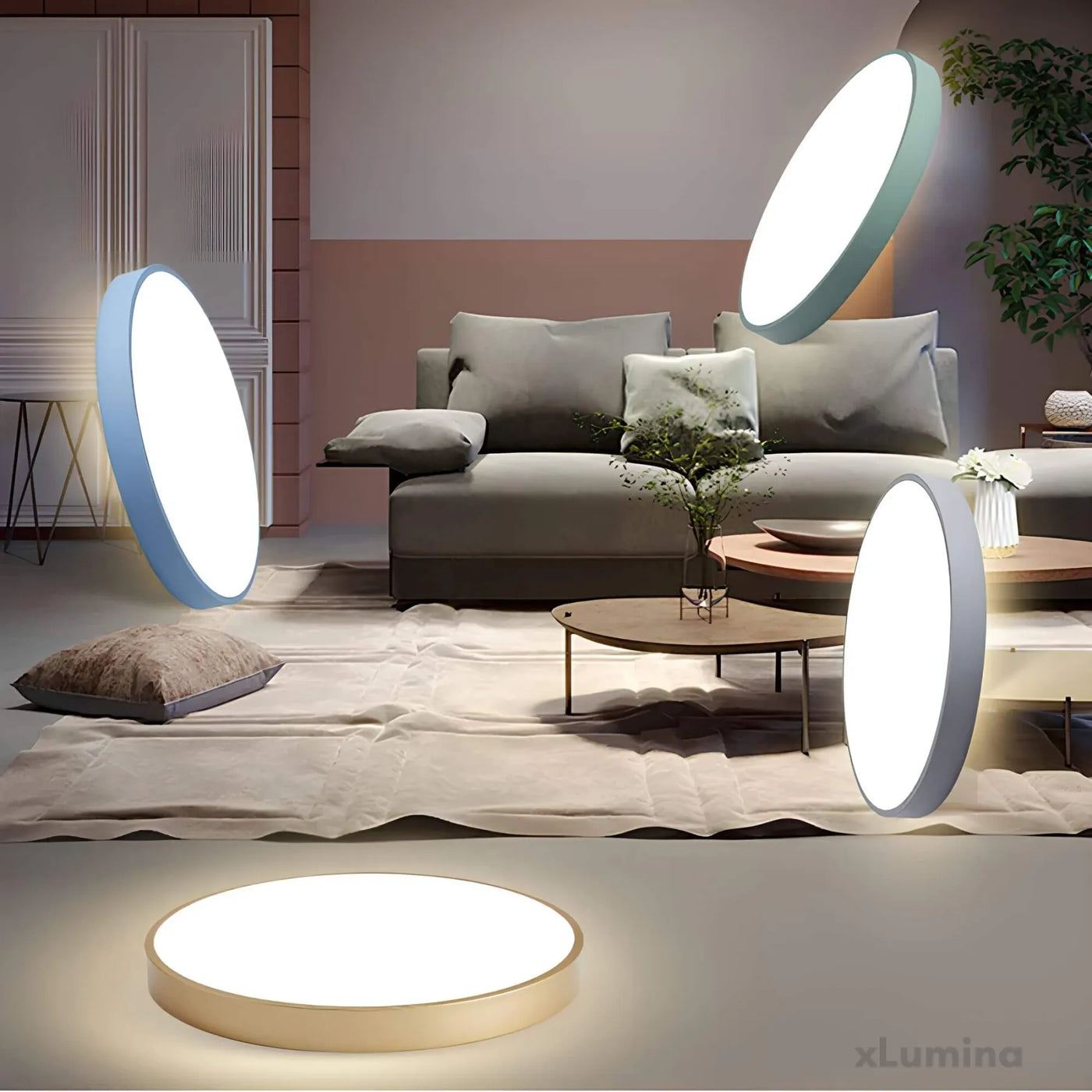 ChromaCraft Luxury Ceiling Light – Elegance and Customizable Ambience