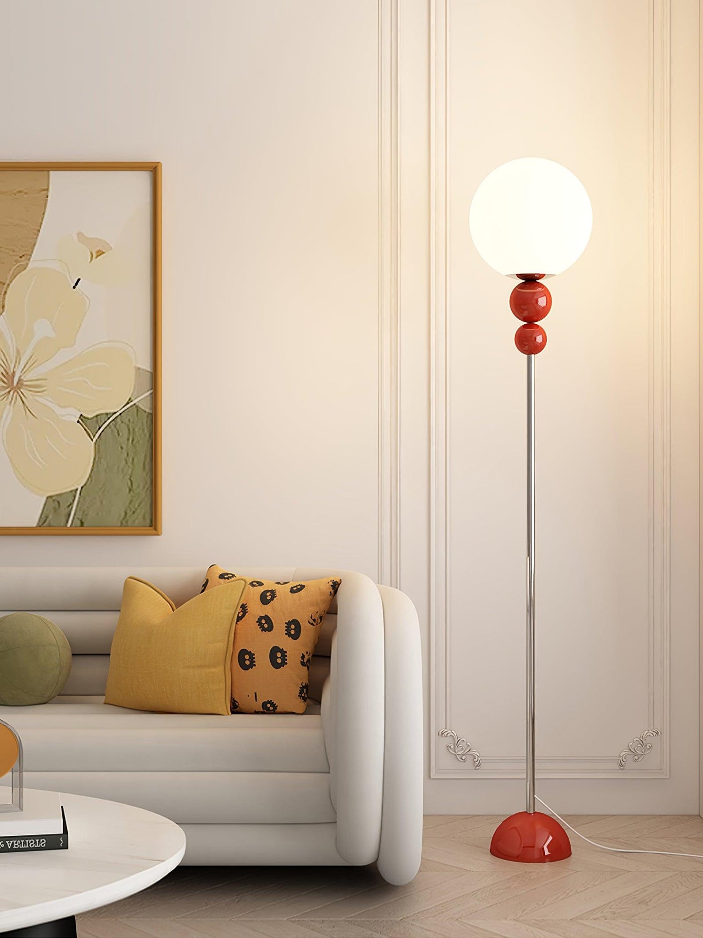 Clavel Floor Lamp – Elegant Metal & Glass Design for Modern Interiors