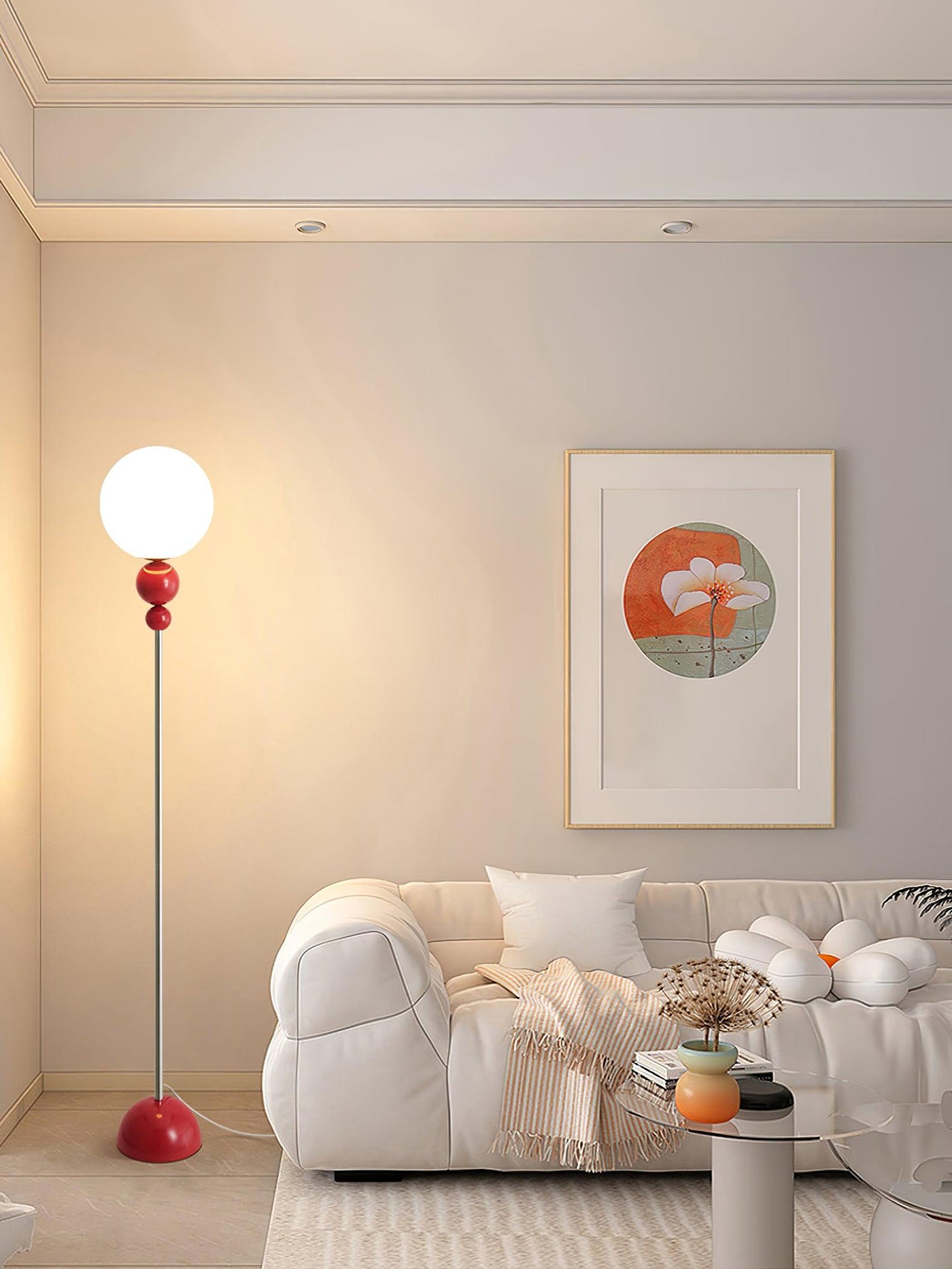 Clavel Floor Lamp – Elegant Metal & Glass Design for Modern Interiors