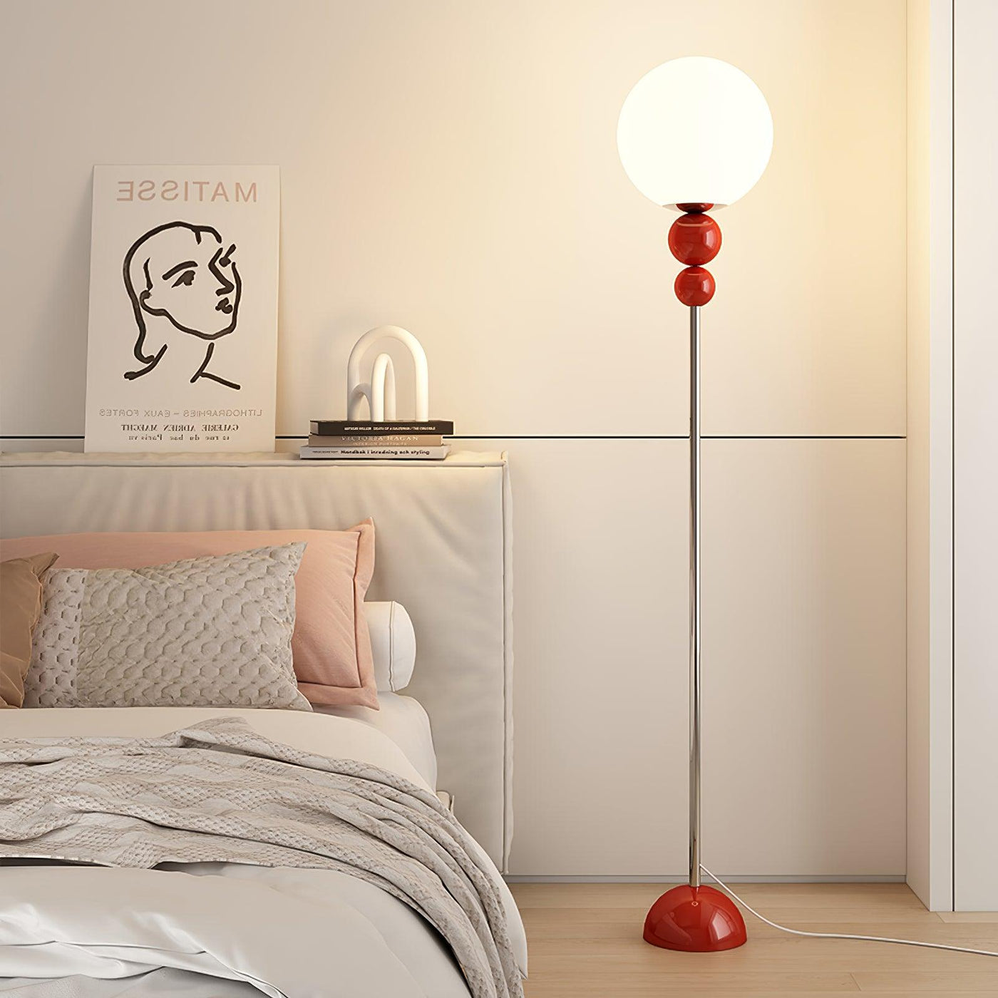 Clavel Floor Lamp – Elegant Metal & Glass Design for Modern Interiors
