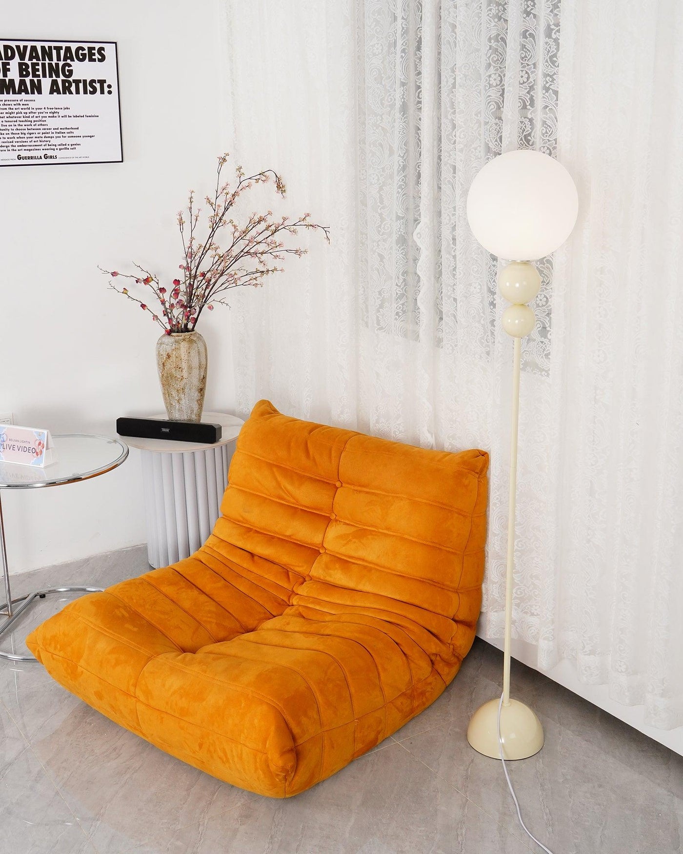 Clavel Floor Lamp – Elegant Metal & Glass Design for Modern Interiors