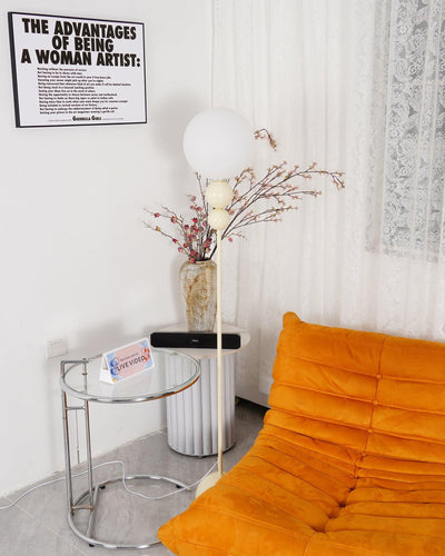 Clavel Floor Lamp – Elegant Metal & Glass Design for Modern Interiors
