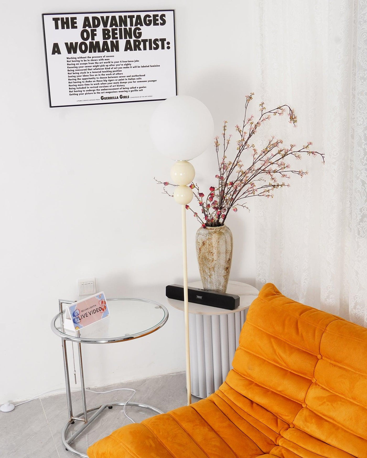 Clavel Floor Lamp – Elegant Metal & Glass Design for Modern Interiors